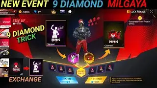 New Step Up Event Free Fire | 9 Diamond Milgaya Trick 🔥| Free Fire New Event | Ff New Event 