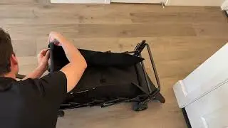 VIC Collapsible Folding Wagon Extra Long Extender Wagon Cart,Beach Wagons Cart Heavy Duty Foldable R