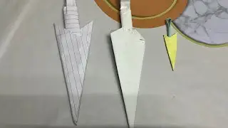 How to make a paper kunai or knife.   #paper knife #origami