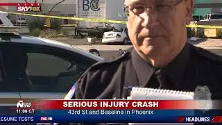 SERIOUS CRASH CLOSES PHOENIX ROAD: Box truck versus Nissan on Baseline, 43rd St (FNN)