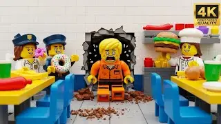 LEGO City Jailbreak Fail: Tunnel Led to Police Cafeteria 🍴👮&zwj;♀️