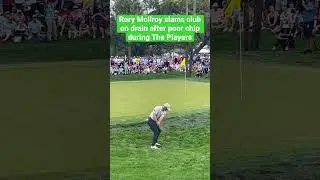 Rory McIlroy Slams Golf Club on Drain at The PLAYERS 2023 After Bad Chip