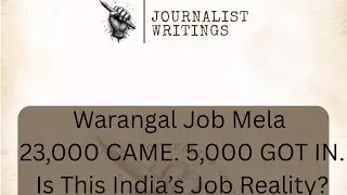 Warangal Job Mela: 23,000 Aspirants, 5,000 Jobs &mdash;  Journalist Writings Ground Report