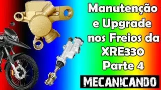Manutenção e Upgrade nos Freios da XRE330 - Parte 4 - Como Desmontar Pinça e Burrinho Traseiro