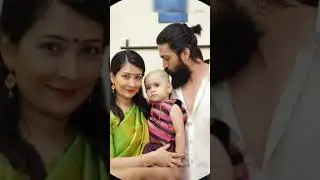 Rocking star Yash with family photos with wife and kids #shorts #rockingstaryash #trending #youtube