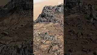 NASA'S mars perseverance curiosity rover captures strange rock emanating from a volcano