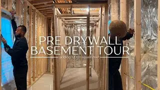 PRE DRYWALL WALK THROUGH | FRAMING, ELECTRICAL + PLUMBING | UNFINISHED BASEMENT TOUR | MARSH FOREVER