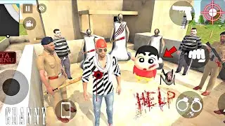 Granny Ne Shinchan Ko Pakad Liya 💥😱 Indian Theft Auto Simulator 💥🤯 Franklin & Shinchan Fight Granny
