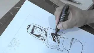 Conventionless Convention Sketch inks - Mary Jane and friend