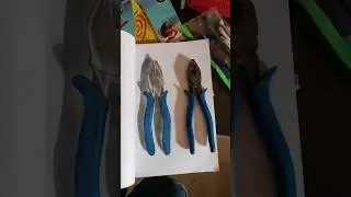 how to make realistic drawing of cutting plier #varun art studio #shorts