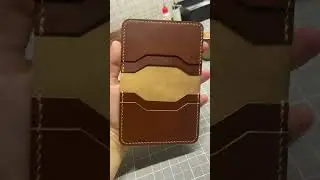 Кардхолдер из кожи Wax и Buttero в цвете коньяк / Wax/Buttero Cognac Cardholder #handmade #leather