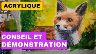 Comment peindre un renard en acrylique Conseil et D&eacute;monstration!