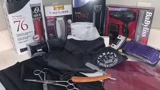 UNBOXING MY BARBER KIT!! (TEXAS BARBER COLLEGE EDITION) HOUSTON TEXAS