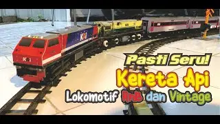 Kereta Api Lokomotif RnB dan Vintage, Pasti Seru! #keretaapi #miniaturkeretaapi #keretaapiindonesia