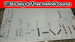 1/365 day's of free mehndi course | basic mehndi element's | basic lines and pattern of henna tattoo