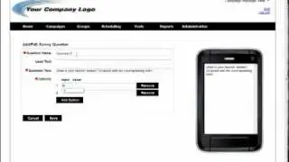 Survey Campaign  on AvidMobile's Mobile Marketing Platform
