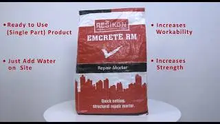 Resikon Emcrete Repair Mortar (Quick setting, fibre reinforced structural repair mortar)