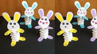 DIY Cute Jumping Rabbit / Easy moving Paper toy / SKB Art And Craft 