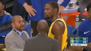 Kevin Durant Ejected From The Game After Exchanging Words with Referee! Warriors vs Bucks