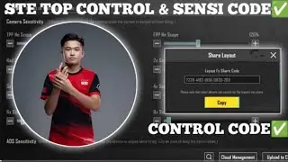 STE TOP GAMING SENSITIVITY AND CONTROL CODE | STE TOP BEST SENSITIVITY SETTING | PUBG | BGMI ❌✅❌✅