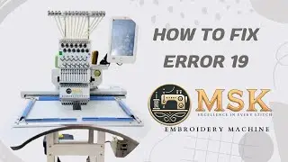 How To Clear ERROR 19 #error19 #computerembroidery #mskembroidery #embroiderymachine #embroidery