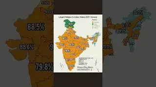 Largest Religion In Indian States 🇮🇳| Religion In India| #india #hindu #muslim #christian #sikh #map