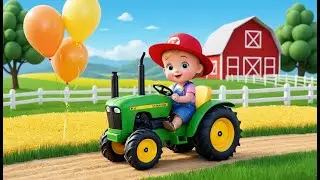 Baby Tractor New Year Farm Trip | Kids Farm Vehicle Song | Holiday Barnyard Rhyme