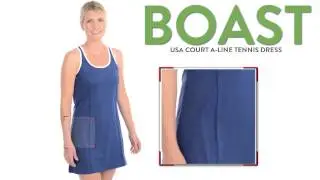 Boast USA Court A-Line Tennis Dress - Built-In Shelf Bra, Racerback, Sleeveless (For Women)