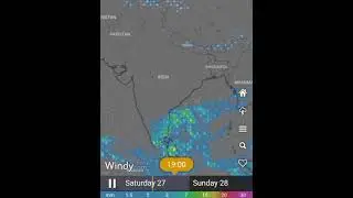Rain Forecast of India for the next Two Days.-Windy.com