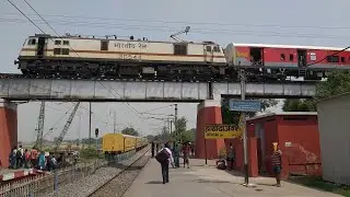 Unique ! Train above another Train | Howrah Express meets Patna Rajya Rani Express at Hathidah