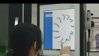 PCD12-blade integrated cutter head processing demonstration