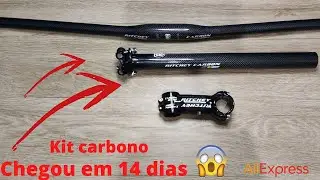 Unboxing - kit Guidão Carbono Ritchey - #aliexpress