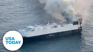 Cargo ship carrying electric vehicles catches fire, crew abandons ship