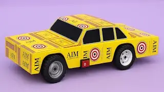 How to Make Matchbox Taxi CAB at Home - DIY Matchbox Car - Amazing DC Motor DIY Ideas