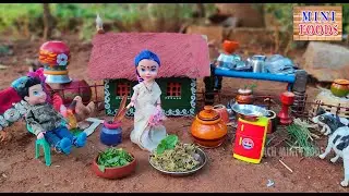 Miniature Pudina Indian Recipe | Pudina Rice | Mini Cooking | Tiny Kitchen | ACH Mini Foodkey