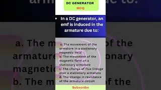 dc generator question answer, #shortsvideo , #gk  , #electrical