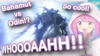 Luna CAN'T STOP YELLING during the Odin vs Bahamut scene.