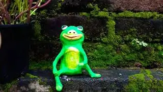 garden decor. frog making