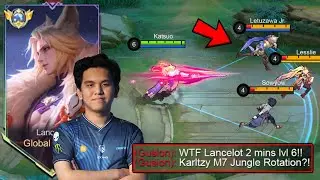 WHEN GLOBAL LANCELOT TRIES KARLTZY M7 NEW JUNGLE ROTATION IN SOLO RANK AND THIS HAPPENS.. 😱 - MLBB