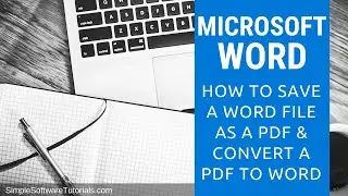 How to Save a Word File as a PDF & Convert a PDF to Word
