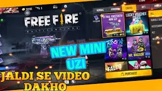 FREE FIRE NEW MINI UZI SKIN IN GOLD || Free Fire new event 19 june