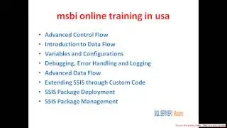 MSBI online training in usa