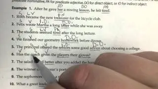 Parts of sentence final practice