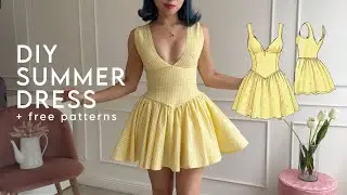 Cute Summer Dress Tutorial | FREE PATTERNS!