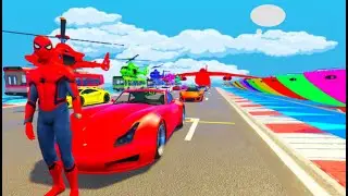الرجل العنكبوت انقاذ باتمان Spider-Man Rescue batman vs iron man vs venom funny GTA 5 superhero 109
