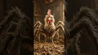 This Chicken-Spider Evolves Into Fluffy Chaos 🐓🕷✨#cute #love #evolution #spider #chicken