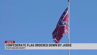 Confederate flag over I-85 in Spartanburg Co. down after court ruling