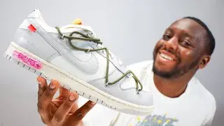 Обзор кроссовок Nike x Off White Dunk Low Lot 22 QuickSchopes 217 Schopes DM1602 124 Sail Grey Olive
