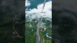 The Siduhe Bridge in the Cloud #travel #discoverchina