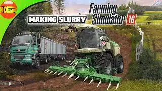 Farming Simulator 16 Multiplayer Gameplay- We made slurry today!